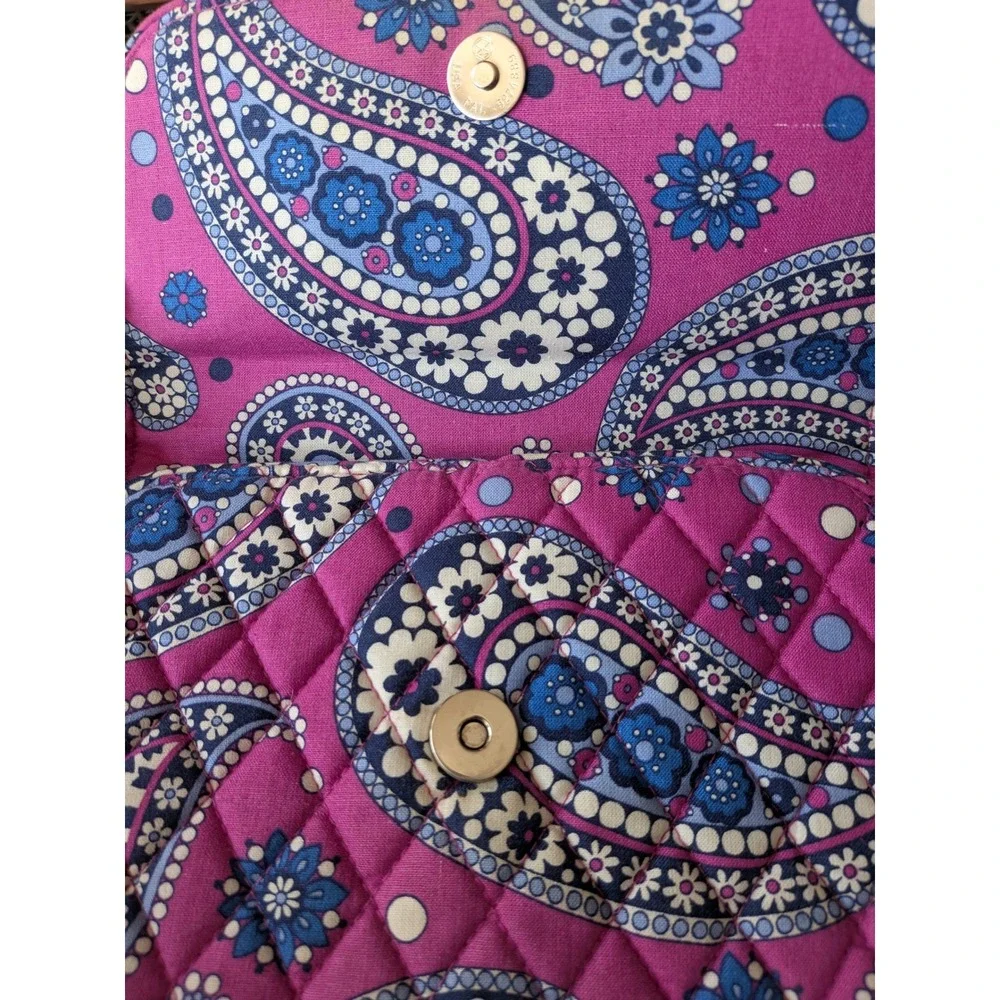 Vera Bradley‎ Petal Paisley Messenger Crossbody Bag Retired Pink Blue Navy